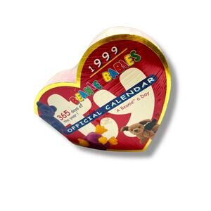 1999 Ty Beanie Babies Official Heart Shaped Calendar Heart Shaped Sealed